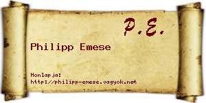Philipp Emese névjegykártya